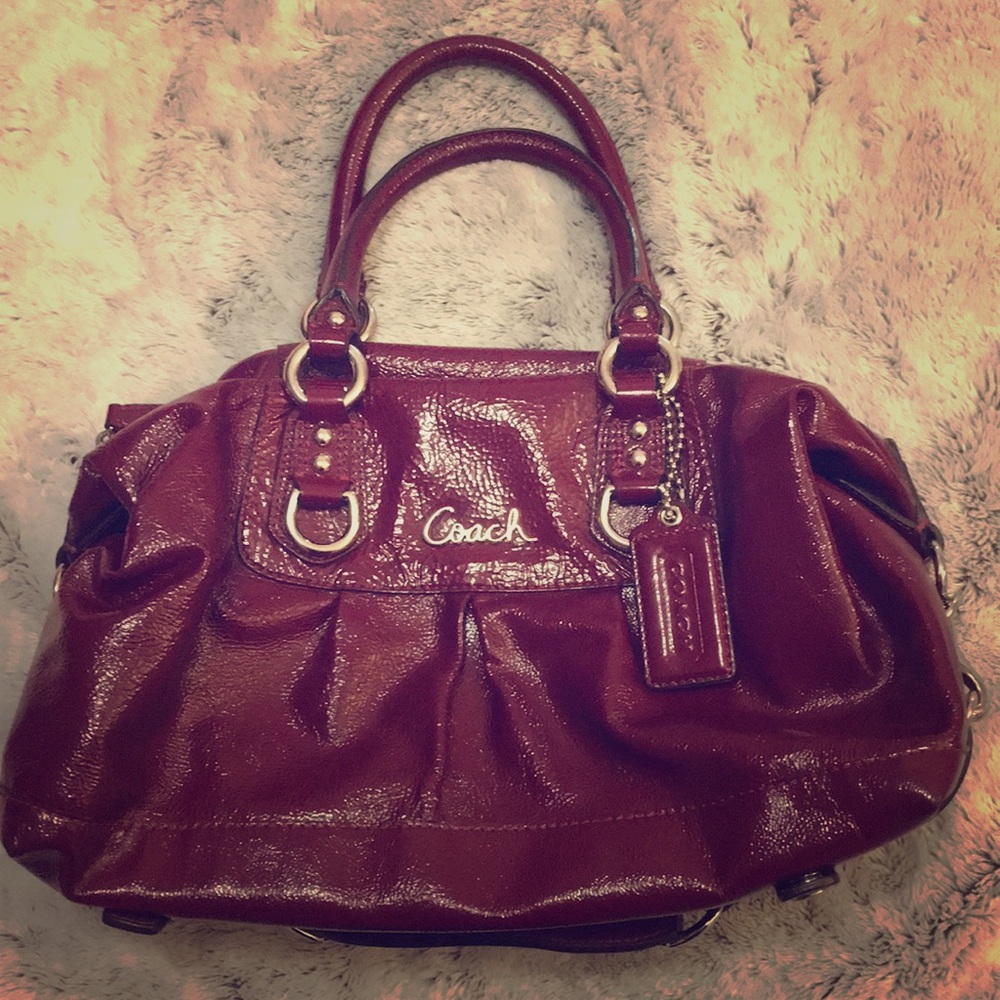Coach Dark Red Sabrina Satchel